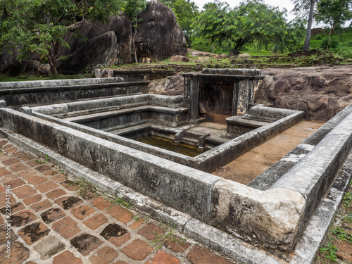 Ranmasu Uyana, the ancient pond in the Royal Water Park, Anurdhapura, Sri Lanka, which was built around 10th century A.D.