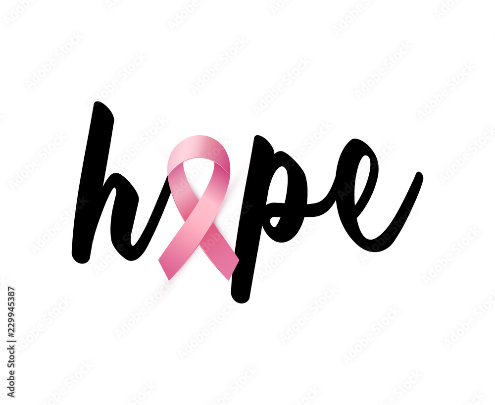 Breast cancer awareness logo design.Breast cancer awareness month icon