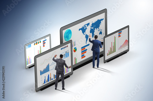 Concept of business charts and finance visualisation