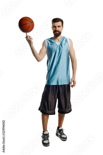 Man spinning ball on finger