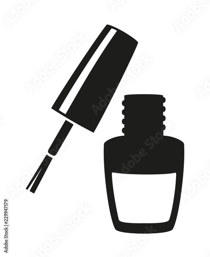 Black and white nail varnish silhouette