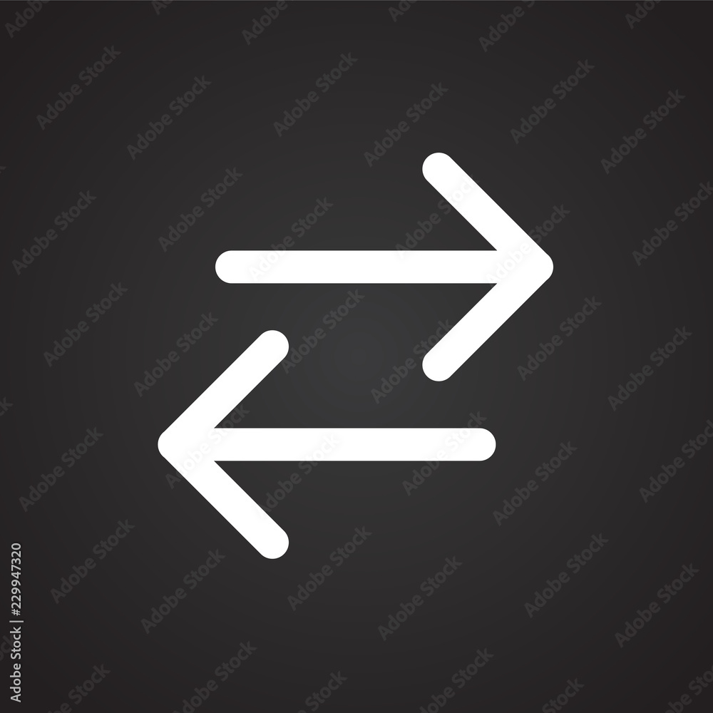 Backward forward arrows on black background icon Backward forward arrows on black background icon