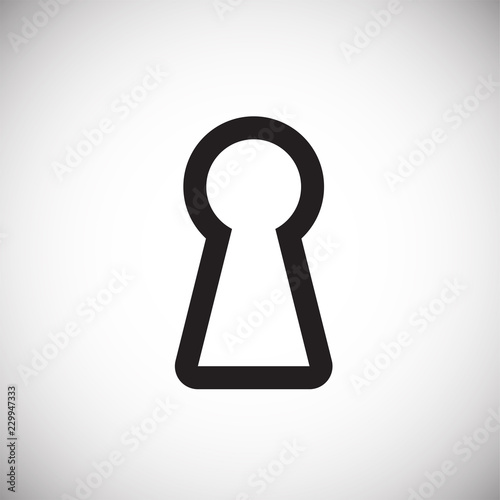 Lock hole on white background icon