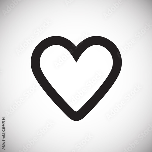 Heart favorites on white background icon
