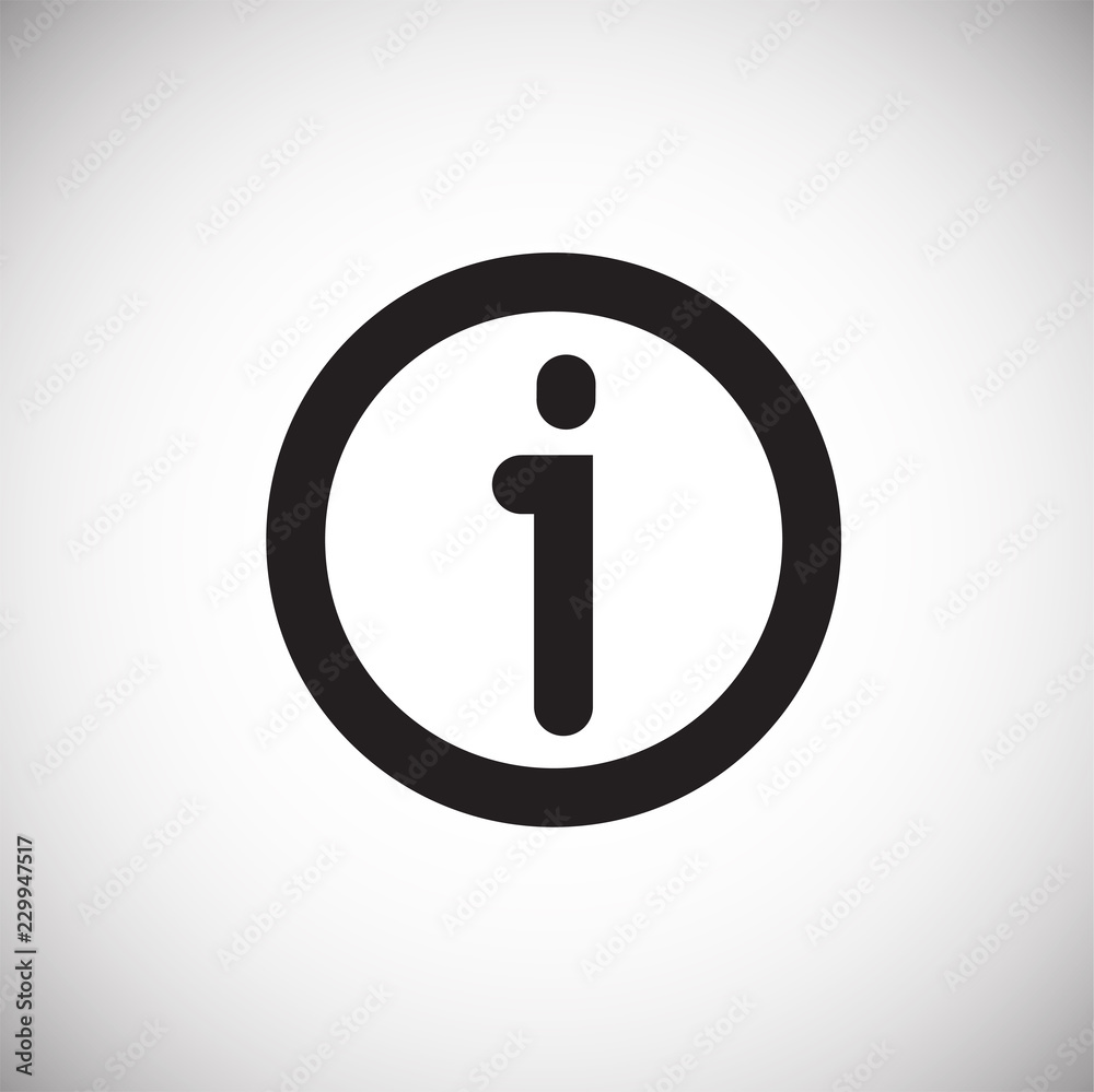Information icon on white background icon