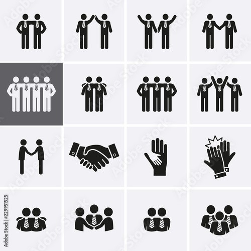 Friendship and Friend Icon set.
