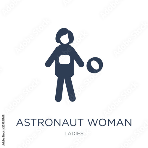 Astronaut Woman icon. Trendy flat vector Astronaut Woman icon on white background from Ladies collection