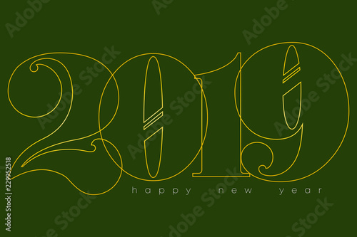 Frohes neues Jahr Grußkarte auf grünem Hintergrund