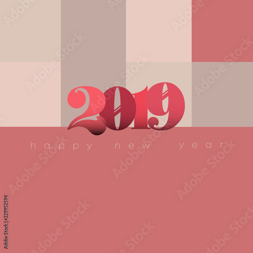 2019 Grußkarte im Patchwork Stil