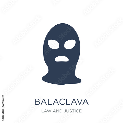 Balaclava icon. Trendy flat vector Balaclava icon on white background from law and justice collection