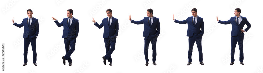 Young businessman isolated on white 