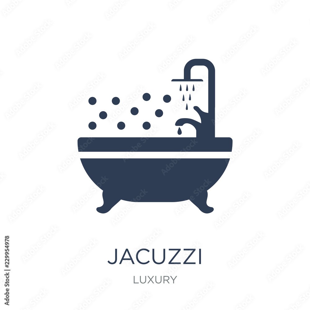 Jacuzzi icon. Trendy flat vector Jacuzzi icon on white background from Luxury collection Jacuzzi icon. Trendy flat vector Jacuzzi icon on white background from Luxury collection