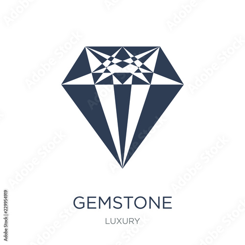Gemstone icon. Trendy flat vector Gemstone icon on white background from Luxury collection