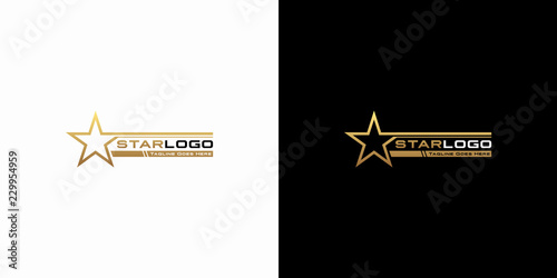 Modern gold star logo design vector. Stars logo design concept