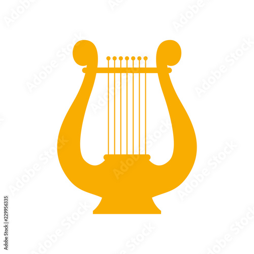 Icon lyre, a stringed musical instrument. Vector. Art, music, poetry. photo