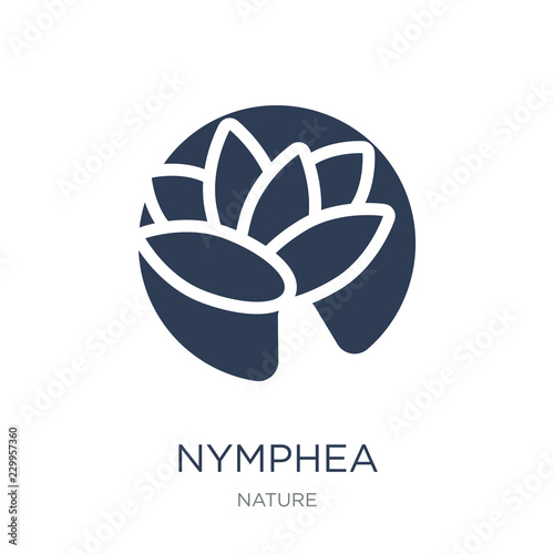 Nymphea icon. Trendy flat vector Nymphea icon on white background from nature collection