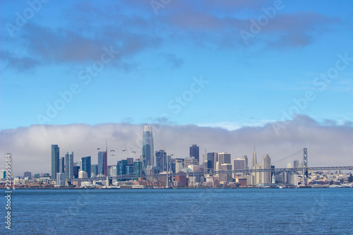 View of San Francisco Skyline on a Foggy Day © Tom Nast