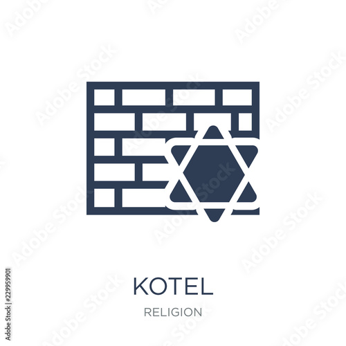 Kotel icon. Trendy flat vector Kotel icon on white background from Religion collection