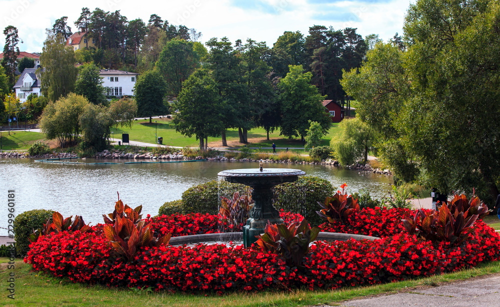 Stockholm,Sollentuna,fountain