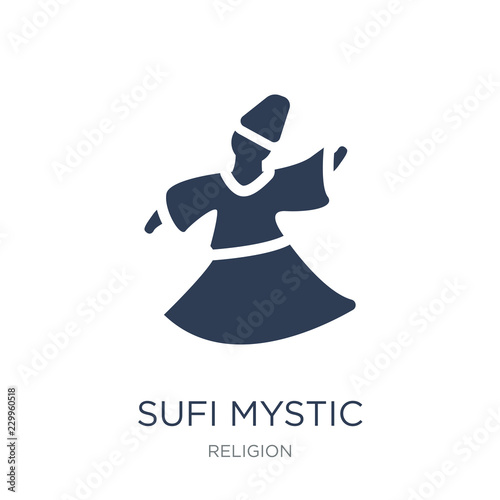 Sufi Mystic icon. Trendy flat vector Sufi Mystic icon on white background from Religion collection