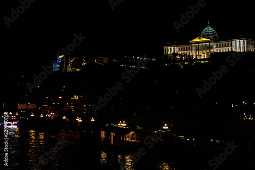 Obraz na plátně Night view on the Presidential Palace in Tbilisi, Georgia