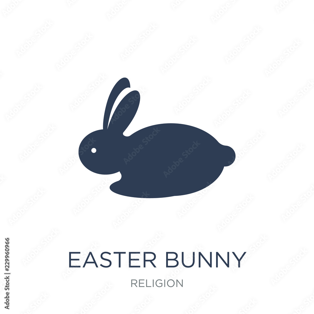 Easter bunny icon. Trendy flat vector Easter bunny icon on white background from Religion collection Easter bunny icon. Trendy flat vector Easter bunny icon on white background from Religion collection