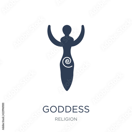 Goddess icon. Trendy flat vector Goddess icon on white background from Religion collection