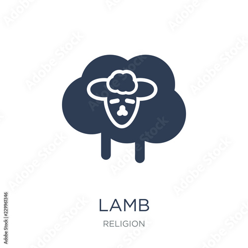 Lamb icon. Trendy flat vector Lamb icon on white background from Religion collection