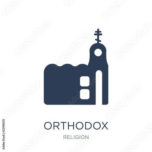 orthodox icon. Trendy flat vector orthodox icon on white background from Religion collection