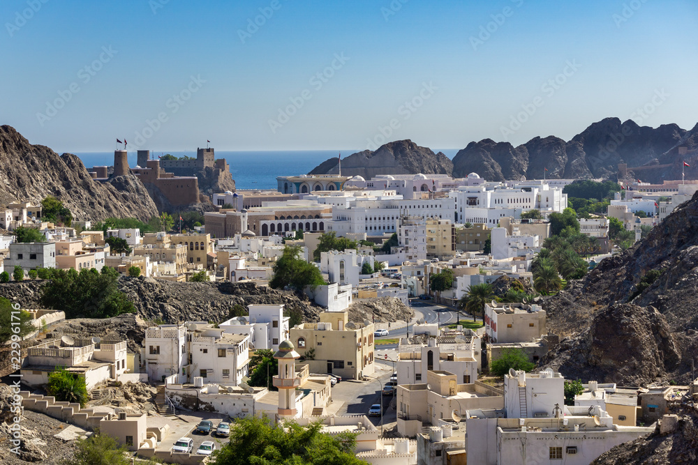 Muscat im Oman, Altstadt mit Sultanspalast