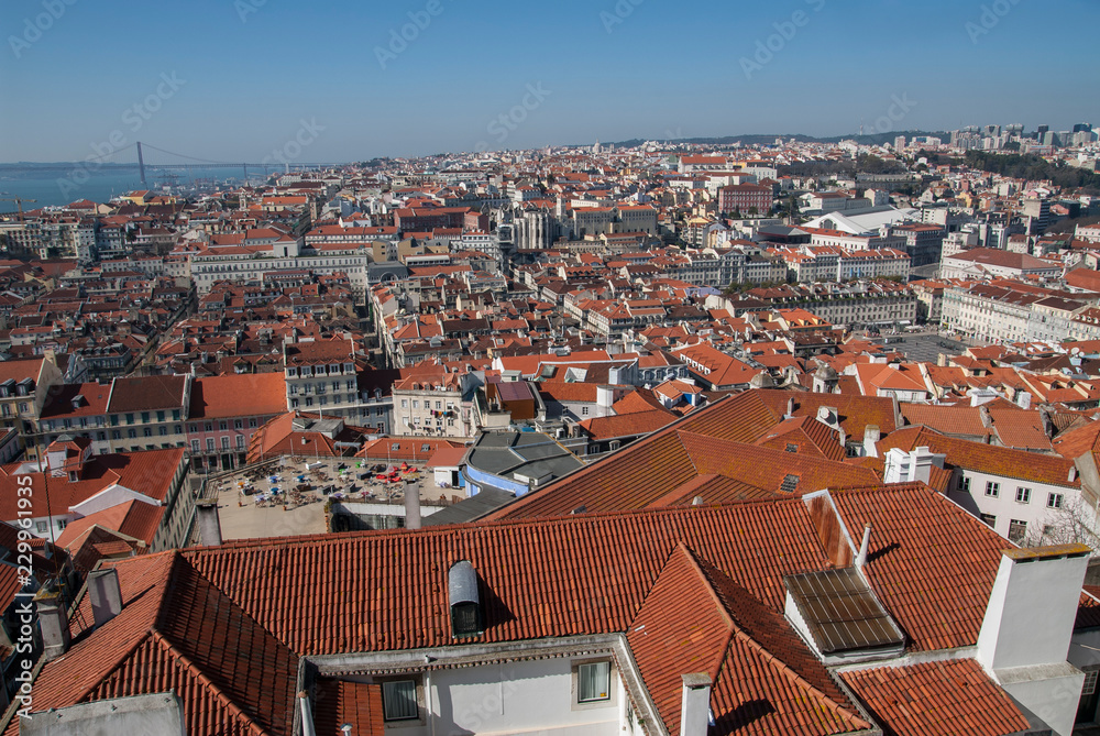 Views of Lisbon from Saint George castle