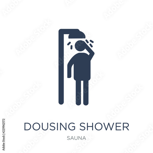 Dousing Shower icon. Trendy flat vector Dousing Shower icon on white background from sauna collection