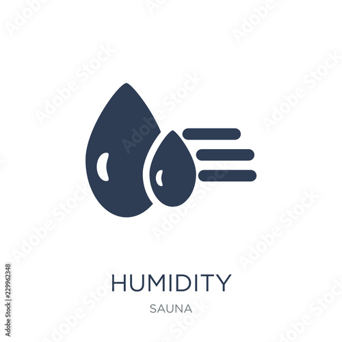 Humidity icon. Trendy flat vector Humidity icon on white background from sauna collection
