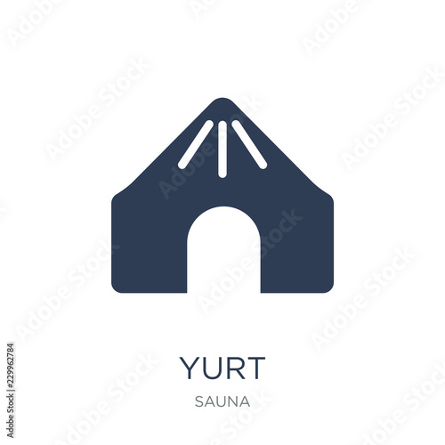 Yurt icon. Trendy flat vector Yurt icon on white background from sauna collection
