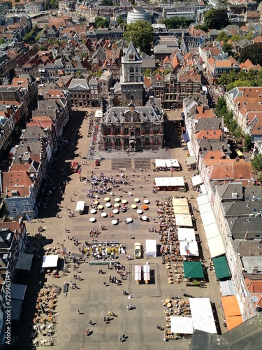 View of Delft Market Square from Nieuwe Kerk (New Church), Delft, Netherlands