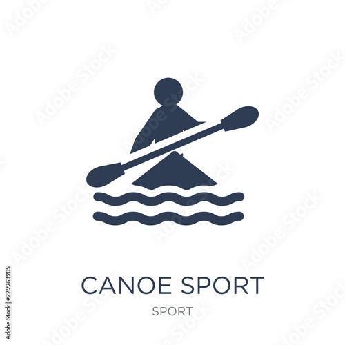 Canoe sport icon. Trendy flat vector Canoe sport icon on white background from sport collection