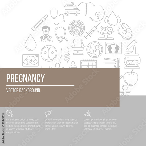 Perfect creative vector template. pregnancy and obstetrics banner  
