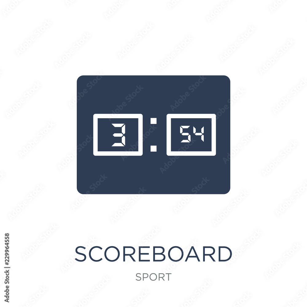 Scoreboard icon. Trendy flat vector Scoreboard icon on white background from sport collection Scoreboard icon. Trendy flat vector Scoreboard icon on white background from sport collection