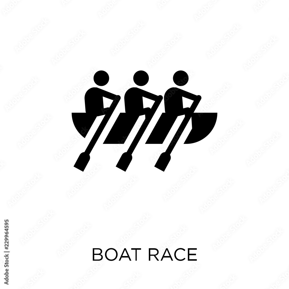 Boat race icon. Boat race symbol design from Activity and Hobbies