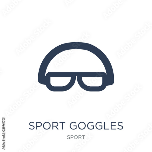 Sport Goggles icon. Trendy flat vector Sport Goggles icon on white background from sport collection
