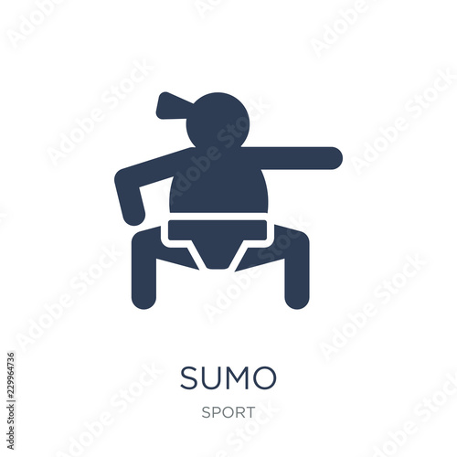 sumo icon. Trendy flat vector sumo icon on white background from sport collection