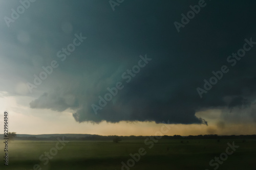 Wall cloud on Woodston Kansas storm 2011. photo