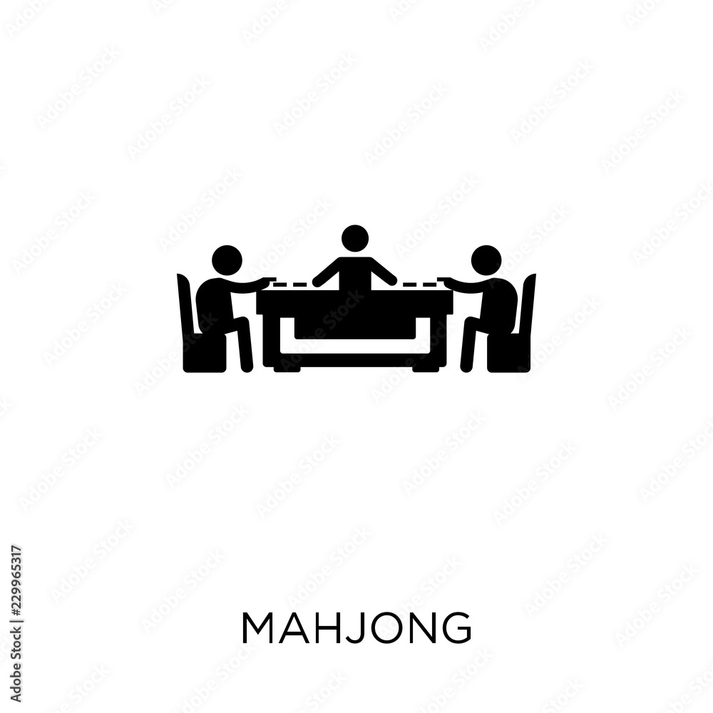 Mahjong icon. Mahjong symbol design from Activity and Hobbies collection.