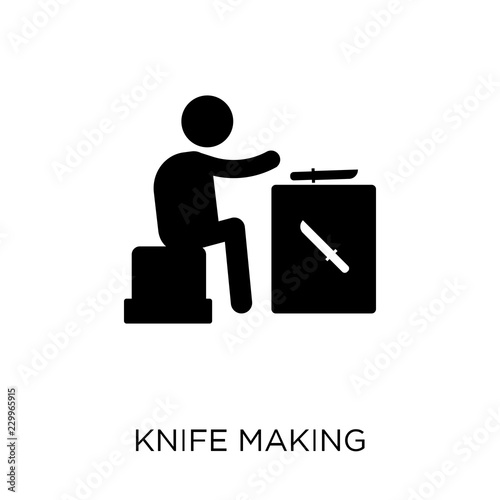 Knife making icon. Knife making symbol design from Activity and Hobbies collection.