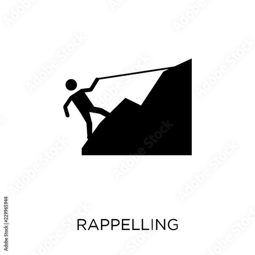 Rappelling icon. Rappelling symbol design from Activity and Hobbies collection.