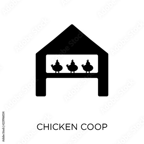Chicken coop icon. Chicken coop symbol design from Agriculture, Farming and Gardening collection.