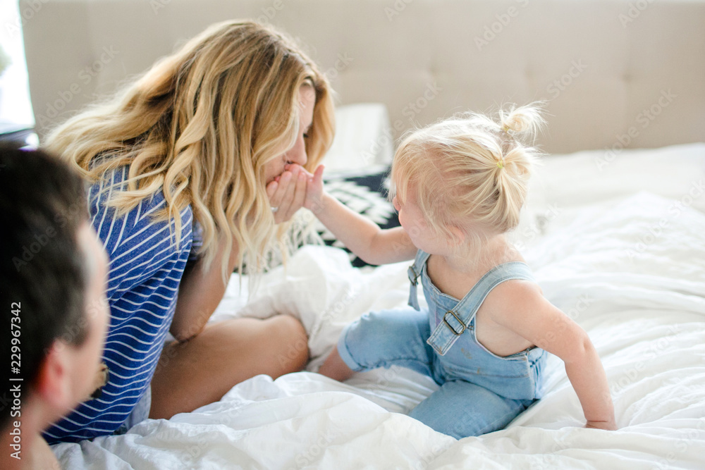 A young family in their home