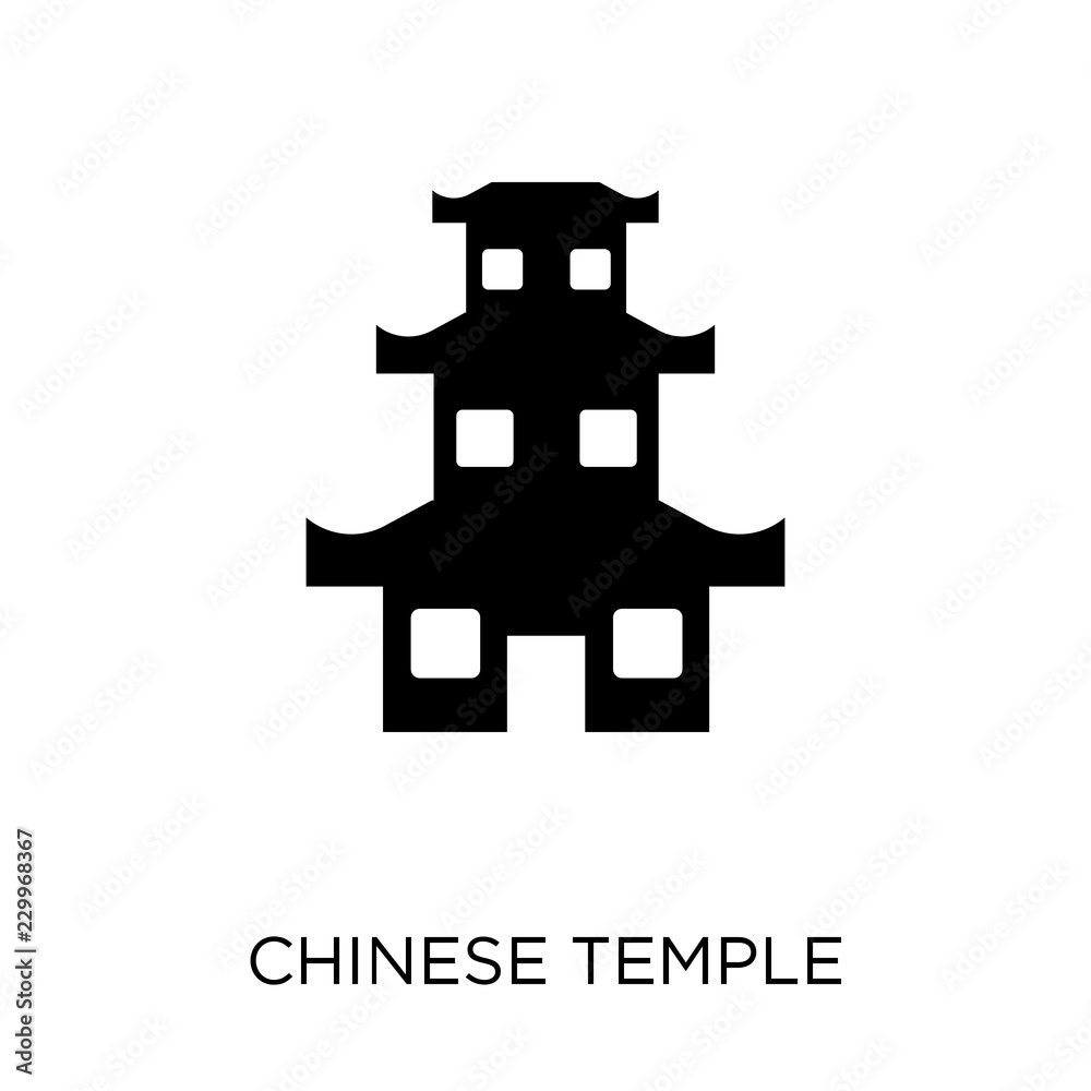 Fototapeta premium Chinese Temple icon. Chinese Temple symbol design from Travel collection.