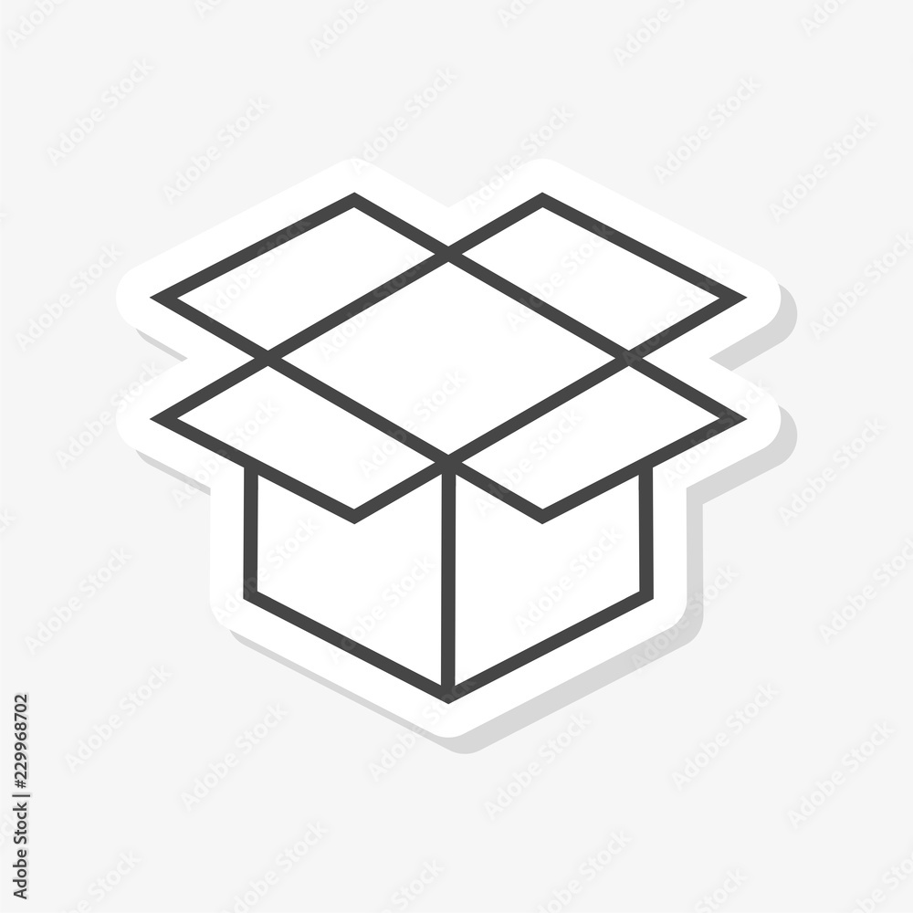 Open box sticker Open box sticker
