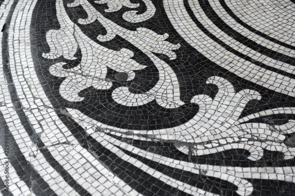Background Pattern Of Ancient Mosaic Tiles Depicting Ornaments Background Pattern Of Ancient Mosaic Tiles Depicting Ornaments
